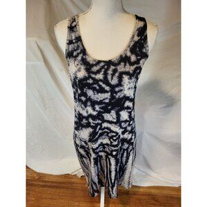 Spirit Active Wear Black White Tie Dye High Low Sleeveless Dress Size M‎